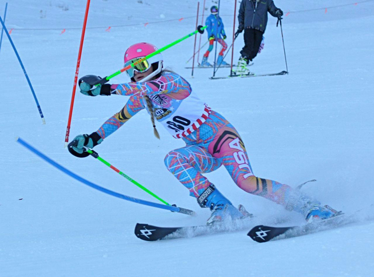 Ski Racer Sarah Barrett, a Granite Chief Scholarship Athlete..