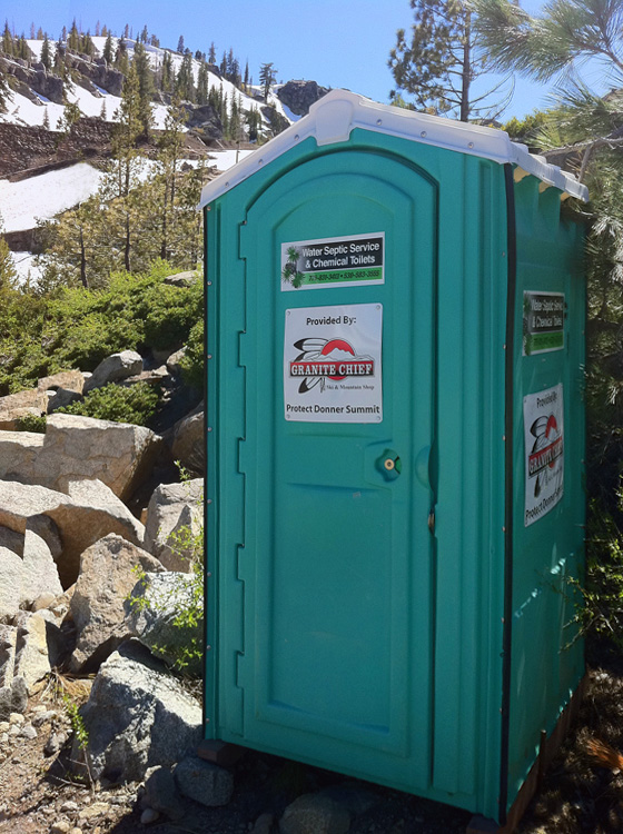 Granite Chief Porta Potty Donner Summit Snowshed Wall